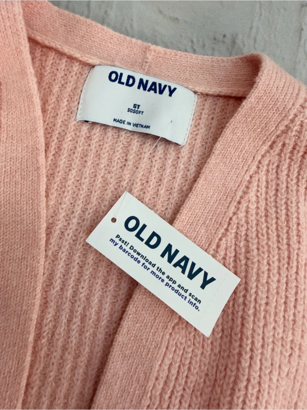 Old Navy Toddler Girls Pink Open Front Cardigan Sweater Size 5T NWT